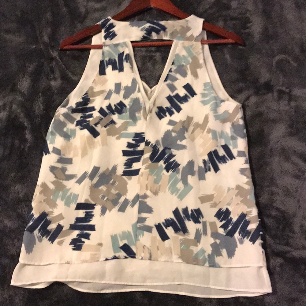 Banana Republic bar-back v-neck blouse, small - Picture 2 of 9